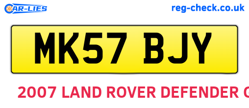 MK57BJY are the vehicle registration plates.
