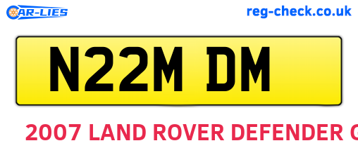 N22MDM are the vehicle registration plates.