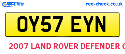 OY57EYN are the vehicle registration plates.