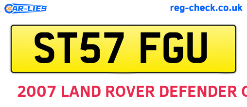 ST57FGU are the vehicle registration plates.