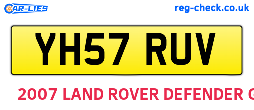 YH57RUV are the vehicle registration plates.