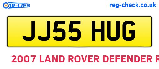 JJ55HUG are the vehicle registration plates.