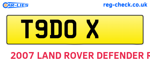 T9DOX are the vehicle registration plates.