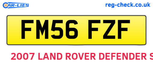 FM56FZF are the vehicle registration plates.