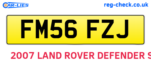 FM56FZJ are the vehicle registration plates.