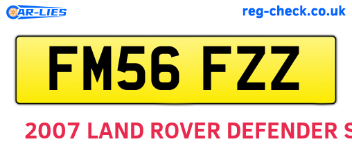 FM56FZZ are the vehicle registration plates.