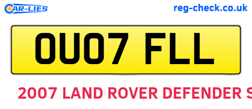OU07FLL are the vehicle registration plates.