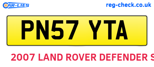PN57YTA are the vehicle registration plates.