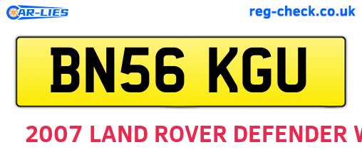 BN56KGU are the vehicle registration plates.