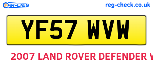 YF57WVW are the vehicle registration plates.