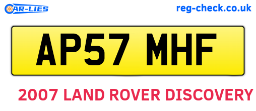 AP57MHF are the vehicle registration plates.