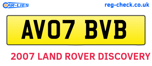 AV07BVB are the vehicle registration plates.