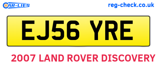 EJ56YRE are the vehicle registration plates.