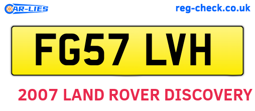 FG57LVH are the vehicle registration plates.