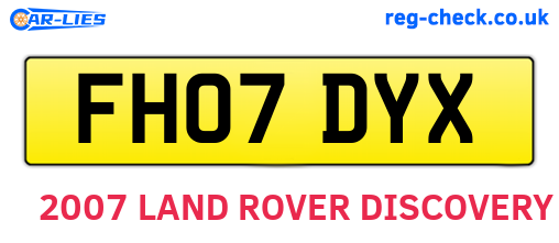 FH07DYX are the vehicle registration plates.
