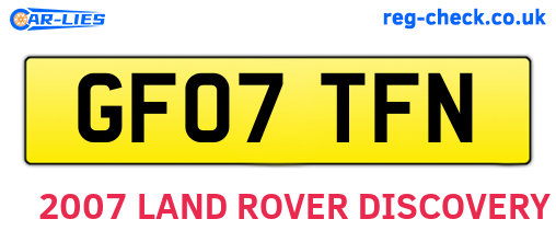 GF07TFN are the vehicle registration plates.