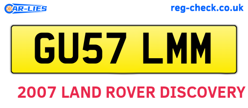 GU57LMM are the vehicle registration plates.