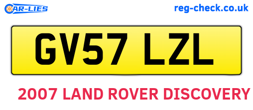 GV57LZL are the vehicle registration plates.