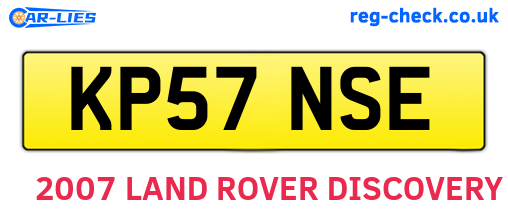 KP57NSE are the vehicle registration plates.