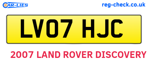LV07HJC are the vehicle registration plates.