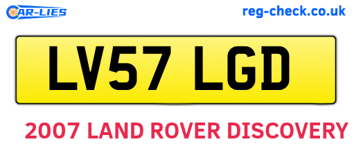 LV57LGD are the vehicle registration plates.