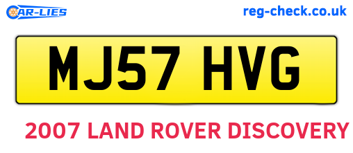 MJ57HVG are the vehicle registration plates.