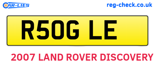 R50GLE are the vehicle registration plates.