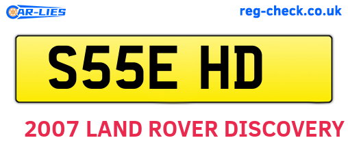 S55EHD are the vehicle registration plates.