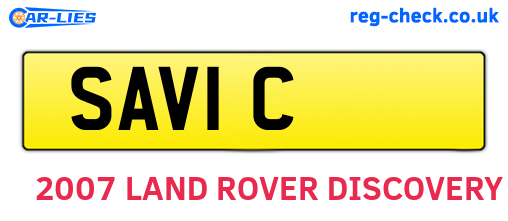 SAV1C are the vehicle registration plates.