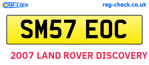 SM57EOC are the vehicle registration plates.