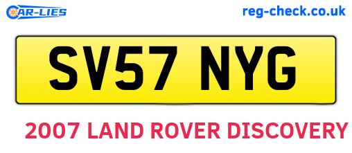 SV57NYG are the vehicle registration plates.