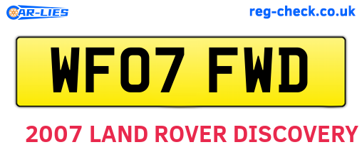 WF07FWD are the vehicle registration plates.