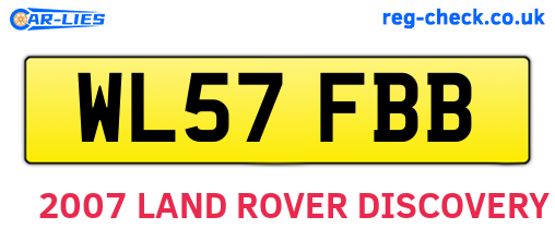 WL57FBB are the vehicle registration plates.
