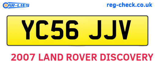 YC56JJV are the vehicle registration plates.