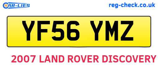 YF56YMZ are the vehicle registration plates.