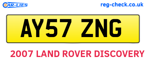 AY57ZNG are the vehicle registration plates.
