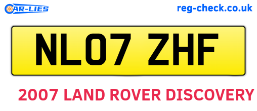 NL07ZHF are the vehicle registration plates.