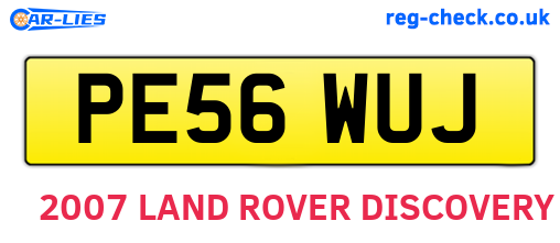 PE56WUJ are the vehicle registration plates.