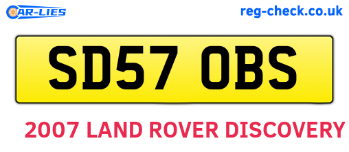 SD57OBS are the vehicle registration plates.