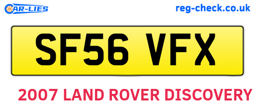 SF56VFX are the vehicle registration plates.