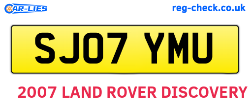 SJ07YMU are the vehicle registration plates.