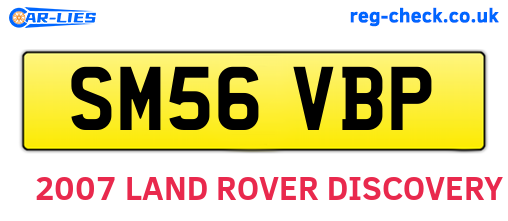 SM56VBP are the vehicle registration plates.