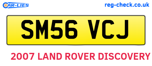 SM56VCJ are the vehicle registration plates.