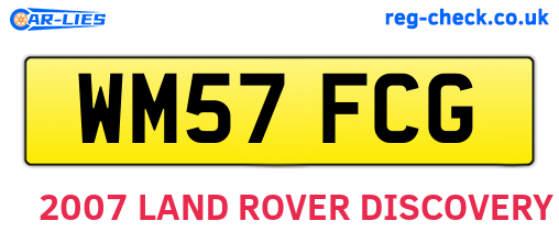 WM57FCG are the vehicle registration plates.