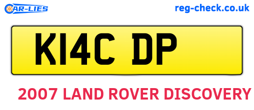 K14CDP are the vehicle registration plates.