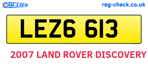 LEZ6613 are the vehicle registration plates.