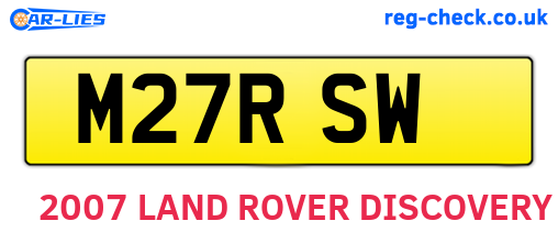 M27RSW are the vehicle registration plates.