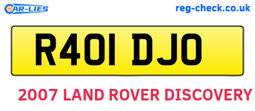 R401DJO are the vehicle registration plates.