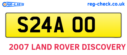 S24AOO are the vehicle registration plates.