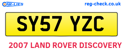 SY57YZC are the vehicle registration plates.